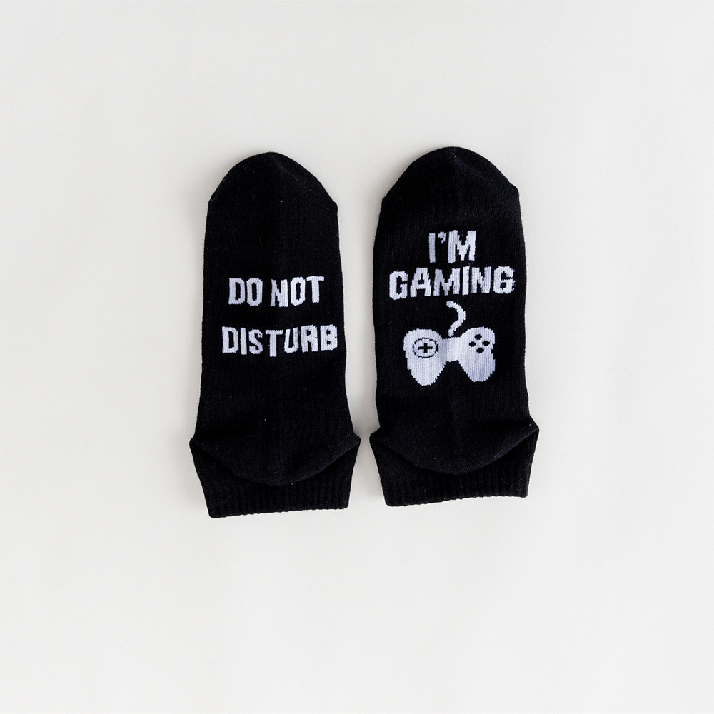 10 Pairs DO NOT DISTURB I`M GAMING Socks Letter Words Cotton Socks Bulk Wholesale